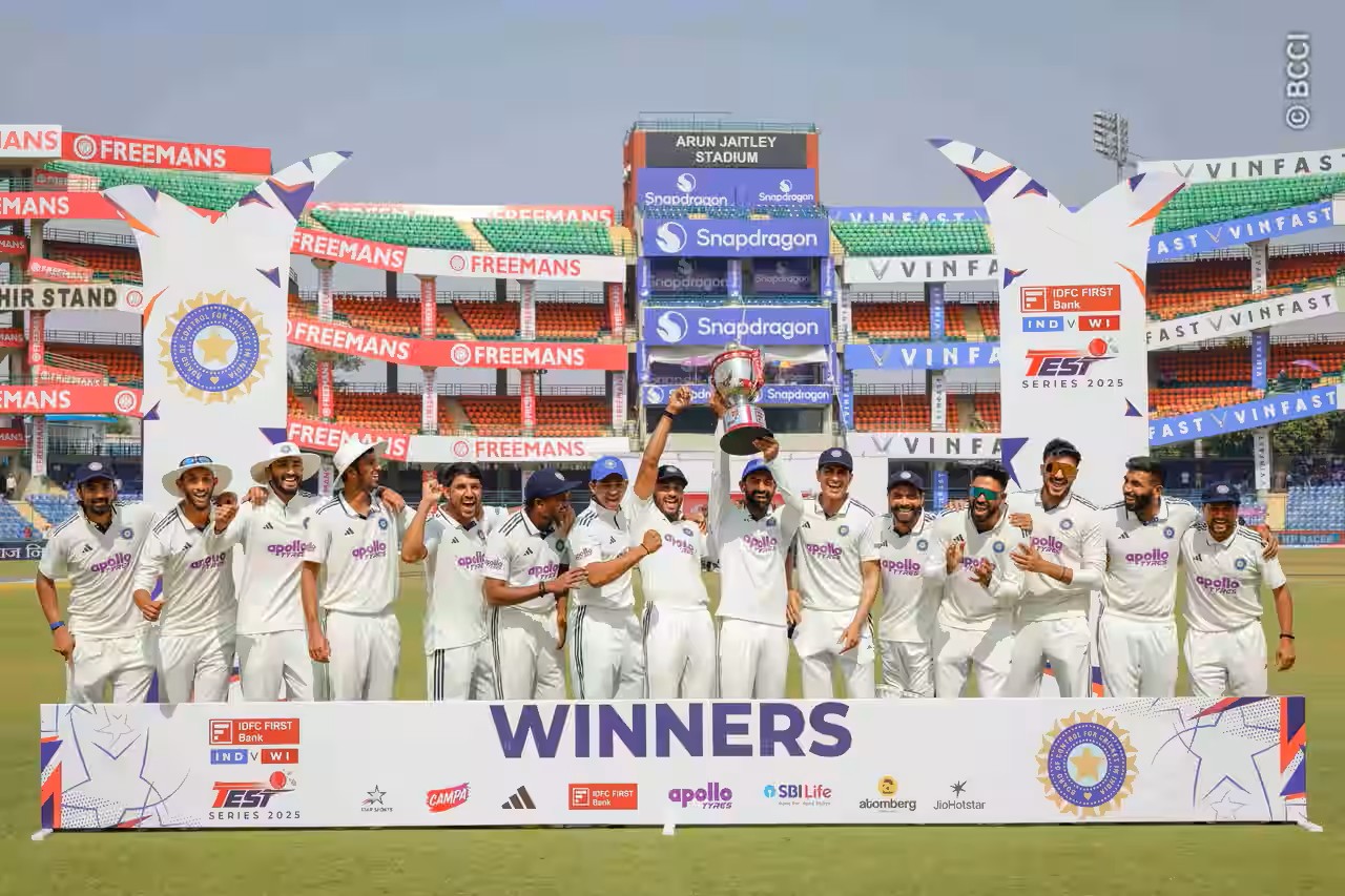 India’s 2-0 Test Series Win Over West Indies Boosts WTC 2025-27 Final Qualification Hopes